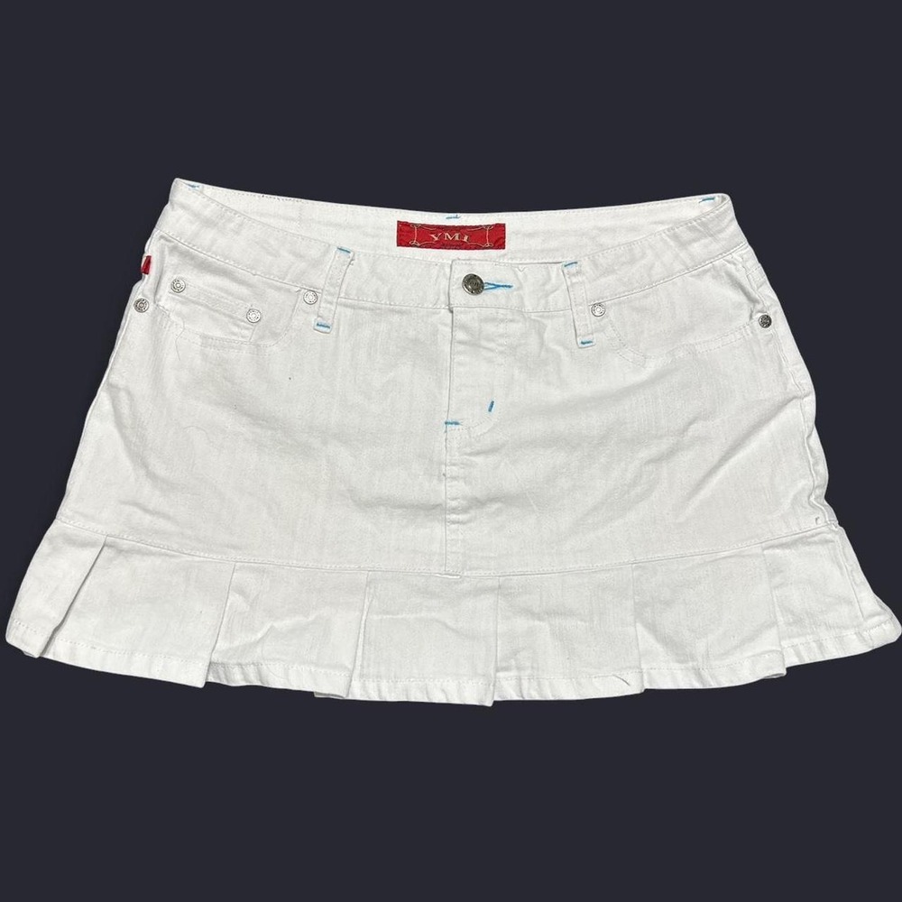 YMI Pleated Denim Mini Skirt size 11